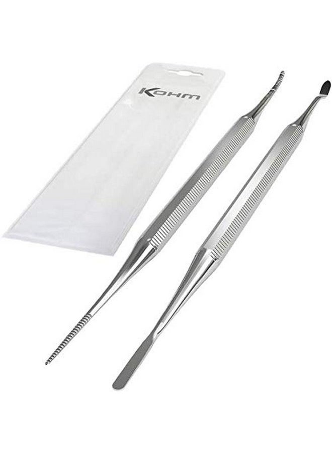 Kohm KP-7100 Ingrown Toenail Tool Kit, File & Lifter Set - Professional Grade, Stainless Steel, Ingrown Toe Nail Pedicure Tools, Podiatry Tools Blacks File and Under Nail Cleaner