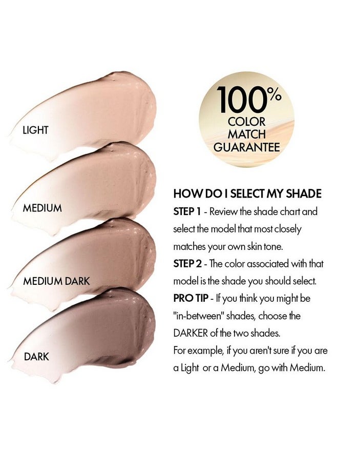 Jerome Alexander My Color Self Adjusting Full Coverage Foundation Makeup with Kabuki Brush (Medium)