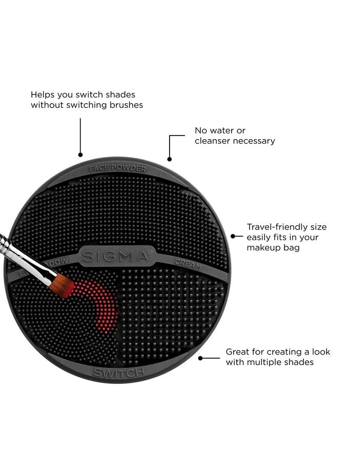Sigma Switch by Sigma Beauty - Silicone Makeup Brush Cleaner for Switching Shades and Pigments, Switch Cleaning Mat for Superior Makeup Brush Cleaning Mid-Application (Travel Size)
