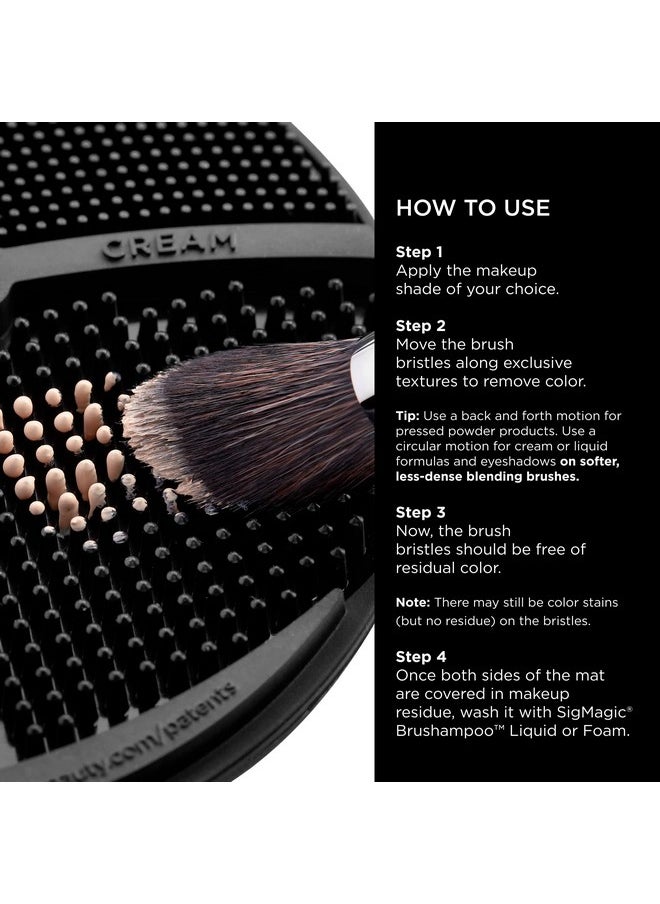 Sigma Switch by Sigma Beauty - Silicone Makeup Brush Cleaner for Switching Shades and Pigments, Switch Cleaning Mat for Superior Makeup Brush Cleaning Mid-Application (Travel Size)