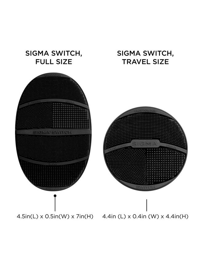 Sigma Switch by Sigma Beauty - Silicone Makeup Brush Cleaner for Switching Shades and Pigments, Switch Cleaning Mat for Superior Makeup Brush Cleaning Mid-Application (Travel Size)