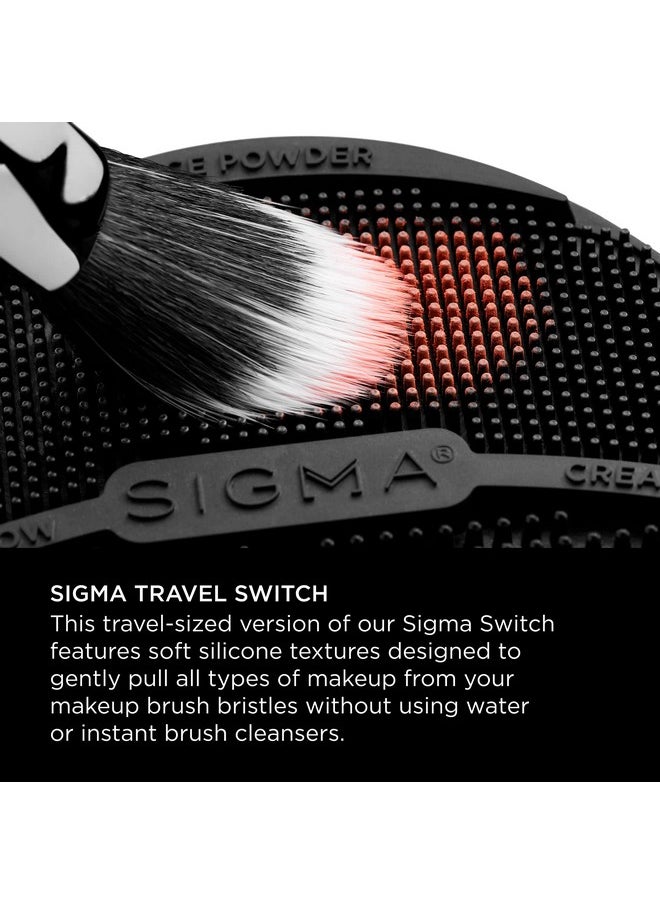 Sigma Switch by Sigma Beauty - Silicone Makeup Brush Cleaner for Switching Shades and Pigments, Switch Cleaning Mat for Superior Makeup Brush Cleaning Mid-Application (Travel Size)