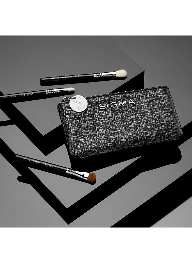 Sigma Beauty Glam 'N Go Mini Eye Brush Set, 3 Brushes and Beauty Bag
