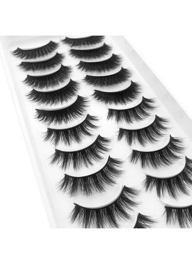 Lashes Pack, Faux Mink Lashes 20 Pairs 4 Styles, 15-20mm 5D Faux mink false eyelashes, Volume Fake eye Lashes, Faux Mink Eyelashes Pack B