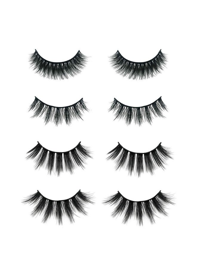 Lashes Pack, Faux Mink Lashes 20 Pairs 4 Styles, 15-20mm 5D Faux mink false eyelashes, Volume Fake eye Lashes, Faux Mink Eyelashes Pack B