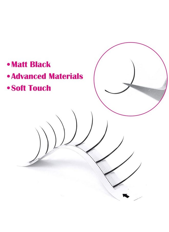 Spike Lash Extensions FADLASH Premade Spikes Eyelash Extensions Single Super Thick Eyelashes Spikes Matte Black Individual Lashes Fairy Eyelashes (D Curl, 20mm)