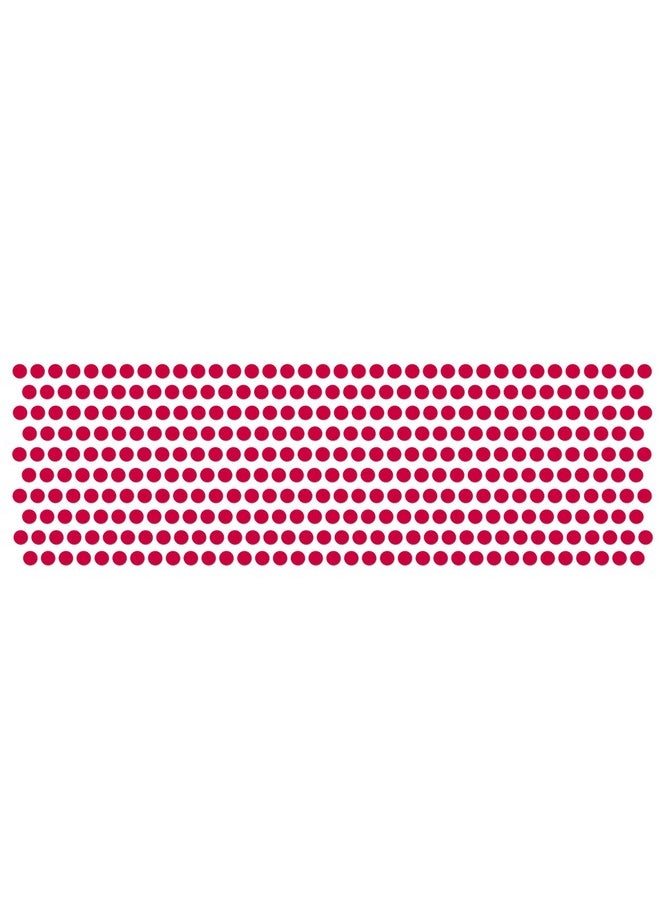 Comet Busters Beautiful Handcrafted Round Red Velvet Bindis (3 mm) (BIN2064)