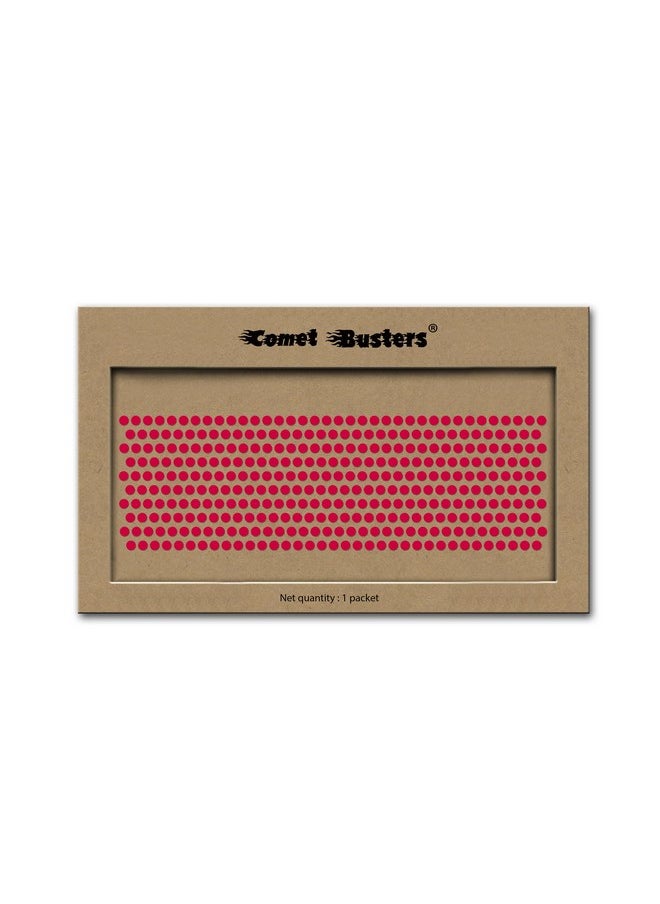 Comet Busters Beautiful Handcrafted Round Red Velvet Bindis (3 mm) (BIN2064)