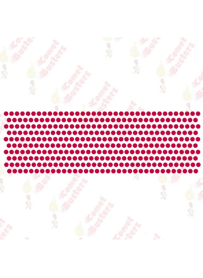 Comet Busters Beautiful Handcrafted Round Red Velvet Bindis (3 mm) (BIN2064)