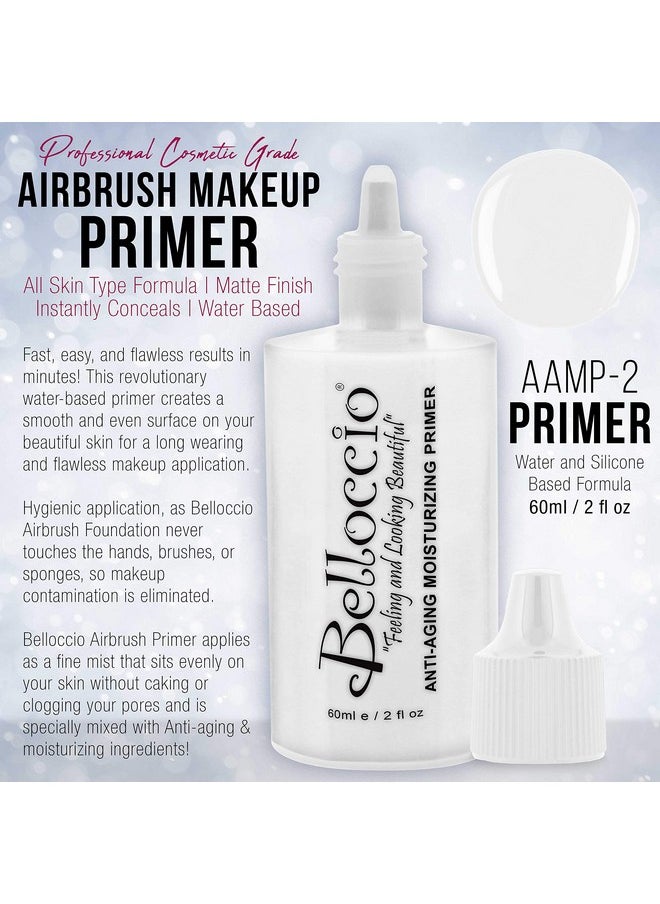 Belloccio Moisturizing Primer Anti-Aging Airbrush Makeup-Large 2-oz Bottle