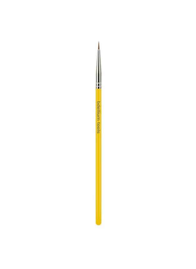 Bdellium Tools Professional Makeup Brush - Studio Series 706 Fine Point Eyeliner - With Soft Synthetic Fibers, For Ultra-Fine Detail and Lining (Yellow, 1pc)