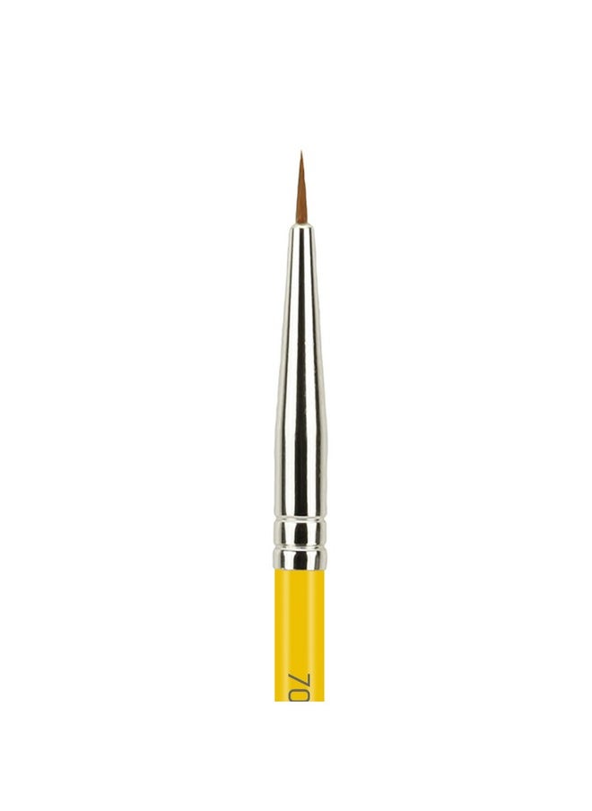 Bdellium Tools Professional Makeup Brush - Studio Series 706 Fine Point Eyeliner - With Soft Synthetic Fibers, For Ultra-Fine Detail and Lining (Yellow, 1pc)