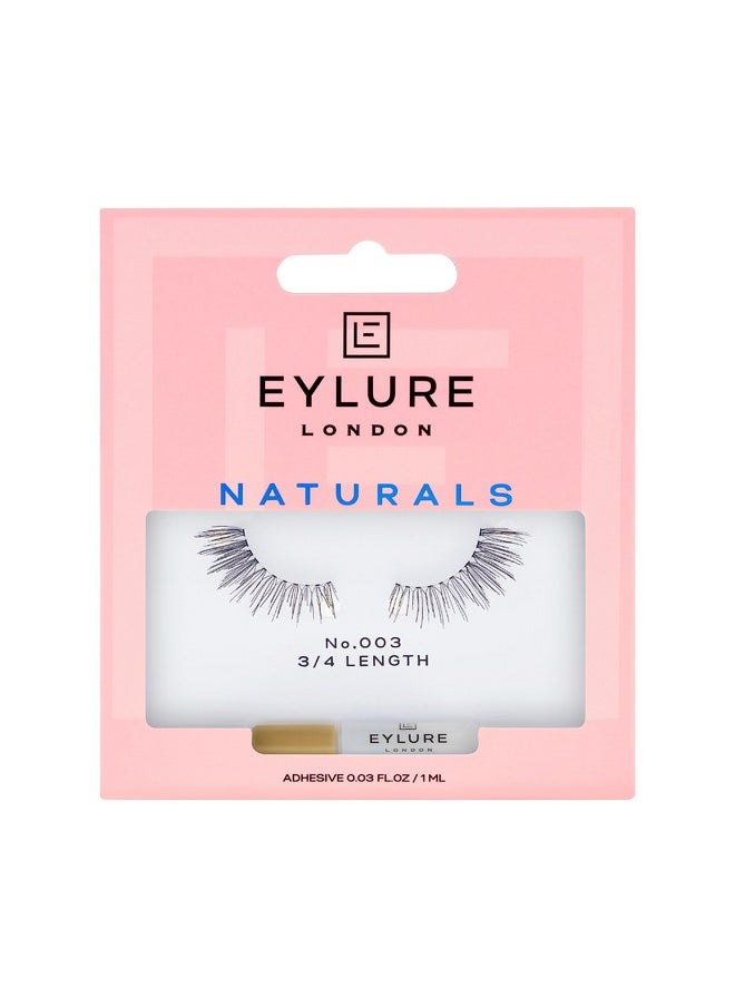 Eylure Naturals Accent No. 003 Reusable Eyelashes, Adhesive Included, 1 Pair