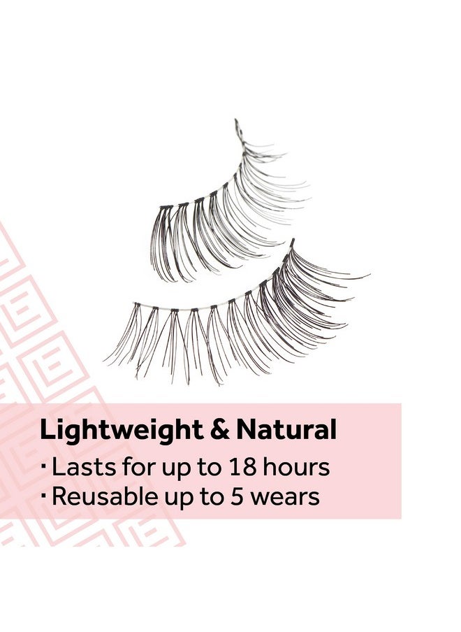 Eylure Naturals Accent No. 003 Reusable Eyelashes, Adhesive Included, 1 Pair