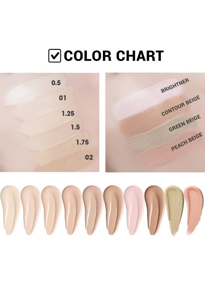 THE SAEM Cover Perfection Tip Concealer, Liquid Multi-Use Concealer, Full Coverage Makeup for Acne Dark Spots Dark Circles Hyperpigmentation and Blemishes, 0.2 fl.oz. (#1.25 Light Beige)