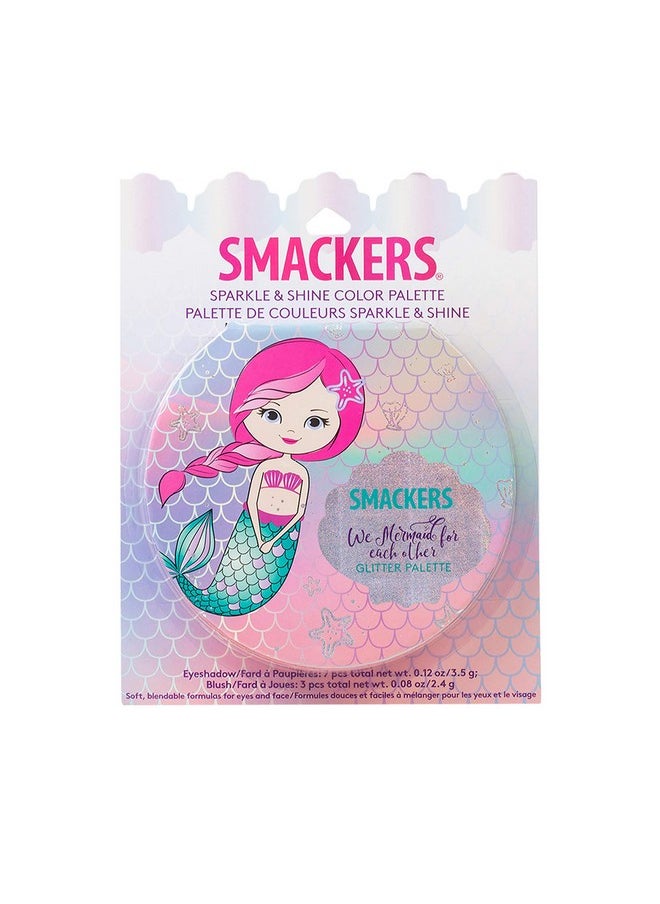 Lip Smacker Sparkle & Shine Eyeshadow Makeup Palette, Mermaid Palette Shimmer | Christmas Make Up Collection | Holiday Present | Gift for Girls