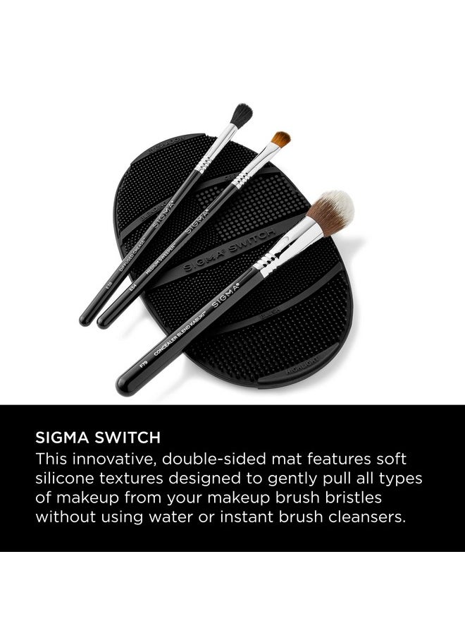 Sigma Switch by Sigma Beauty - Silicone Makeup Brush Cleaner for Switching Shades and Pigments, Switch Cleaning Mat for Superior Makeup Brush Cleaning Mid-Application (Full Size)