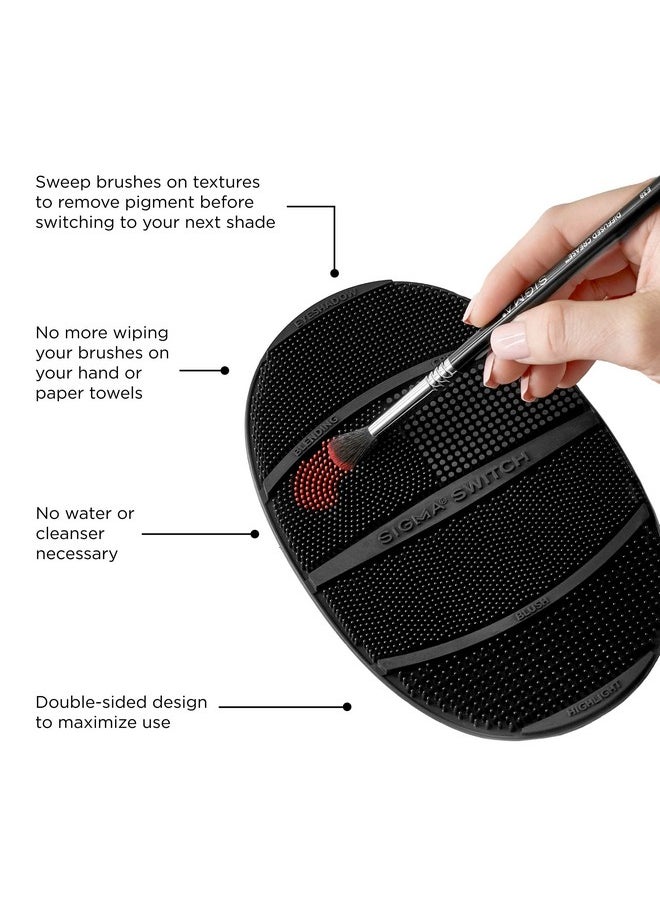 Sigma Switch by Sigma Beauty - Silicone Makeup Brush Cleaner for Switching Shades and Pigments, Switch Cleaning Mat for Superior Makeup Brush Cleaning Mid-Application (Full Size)