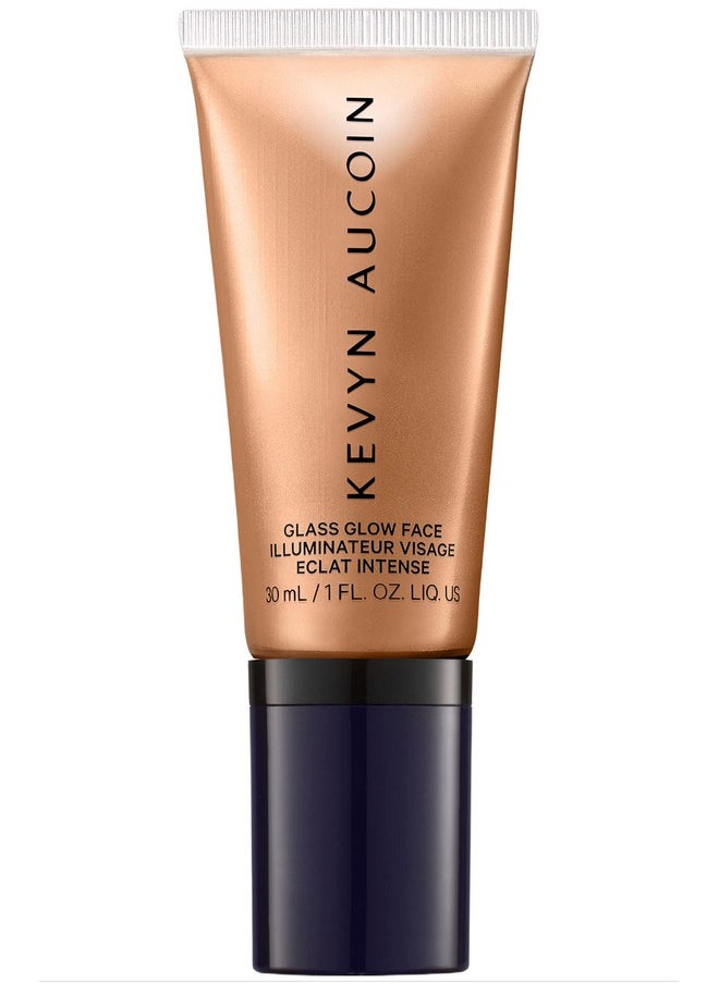 Kevyn Aucoin Glass Glow Face, Spectrum Bronze: Multi-purpose universal dewy highlighter for face and body. Creates glowing youthful-looking hydrated skin with a glassy complexion. Makeup artist go to