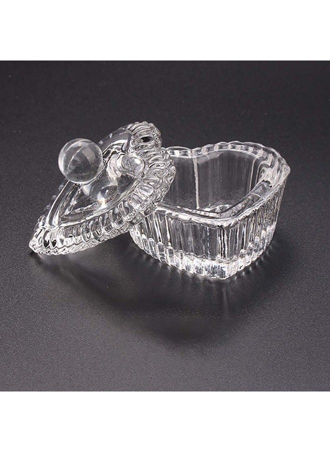 GSHLLO 2 Pcs Nail Art Glass Acrylic Dappen Dish Liquid Powder Crystal Cup Glassware Tools with Lid B