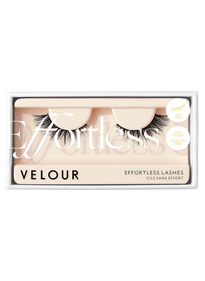 Velour Effortless Lashes - Natural-Looking False Eyelashes - Fluffy & Lightweight No-Trim Lashes - Reusable Fake Lashes All Eye Shapes - Vegan & Cruelty-Free - Lash Glue not Included (Would I Lie?)