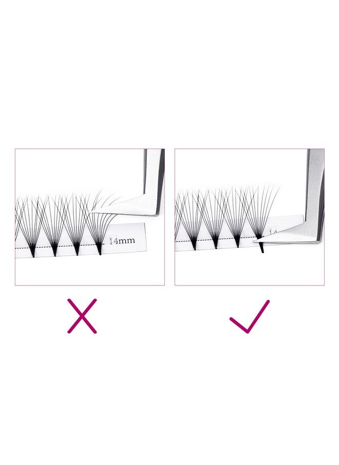 Lash Extension 10D 0.07 Premade Fans Eyelash Extensions D Curl Mix Tray Volume Short Stem (10D-0.07-D, 8-14mm Mix)