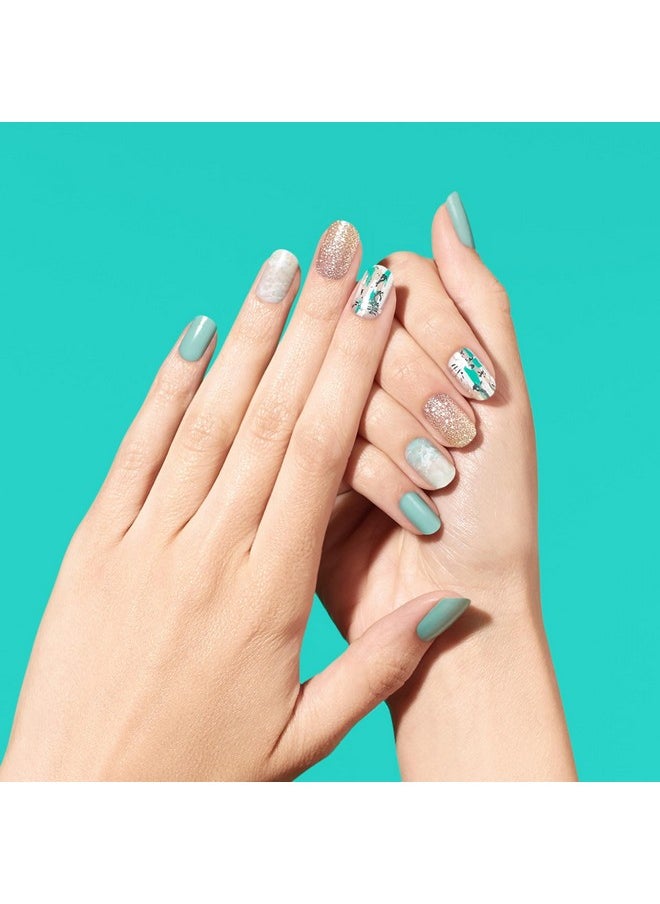 Dashing Diva Gloss Nail Strips - Desert Quartz | UV Free, Chip Resistant, Long Lasting Gel Nail Stickers | Contains 32 Nail Wraps, 1 Prep Pad, 1 Nail File