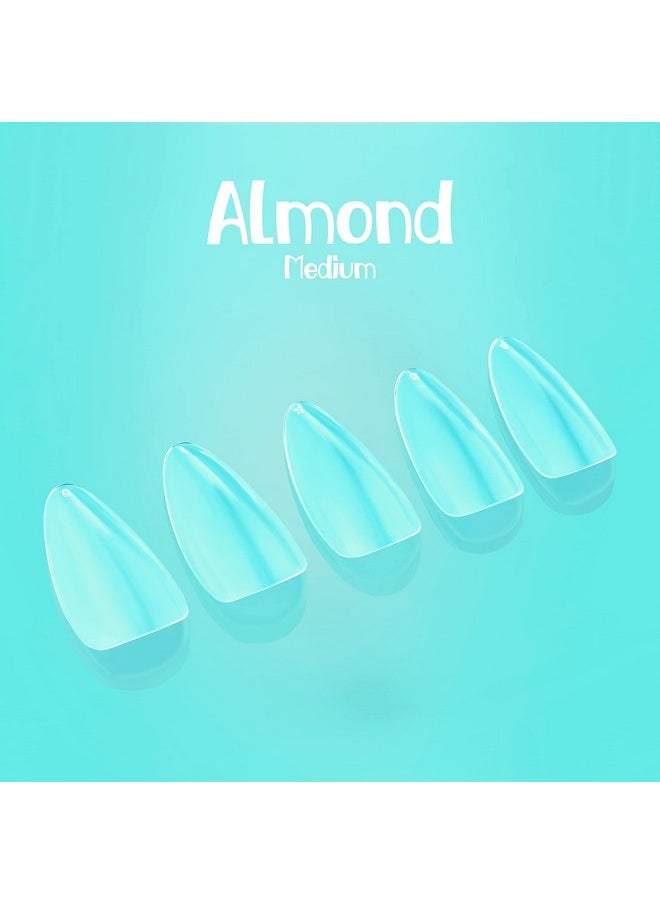 NABulous Nails Medium Almond Nail Tips - 600Pcs Pre-shaped Double 5, 6 Size Full Cover Gel Tips False Nail Tip Press on Nails for Nail Extension DIY Salon
