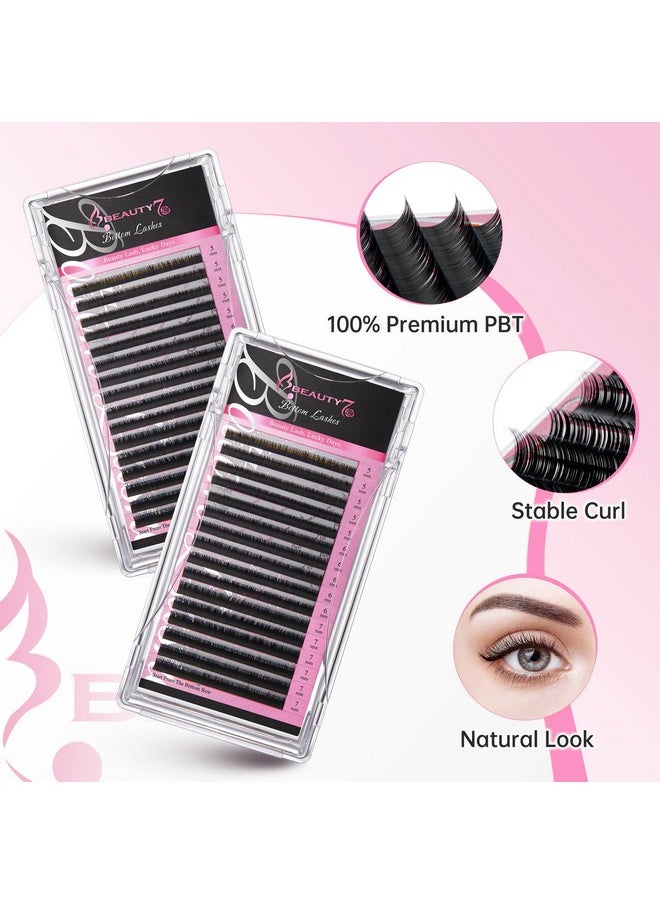 Beauty7 Mixed Volume Under Bottom Lower Individual False Eyelash Extension Tray Matte Synthetic Mink Lash (0.1 Thickness, C Curl)