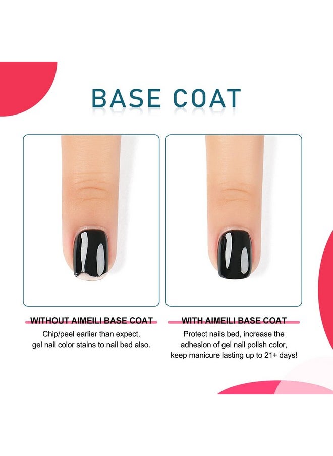 AIMEILI Nutrition Base Coat Soak Off U V LED Hema Free Cruelty Free Vegan Gel Nail Polish