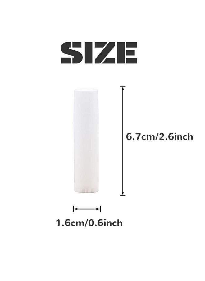 50 White Empty Lip Balm Tubes Containers by Upstore