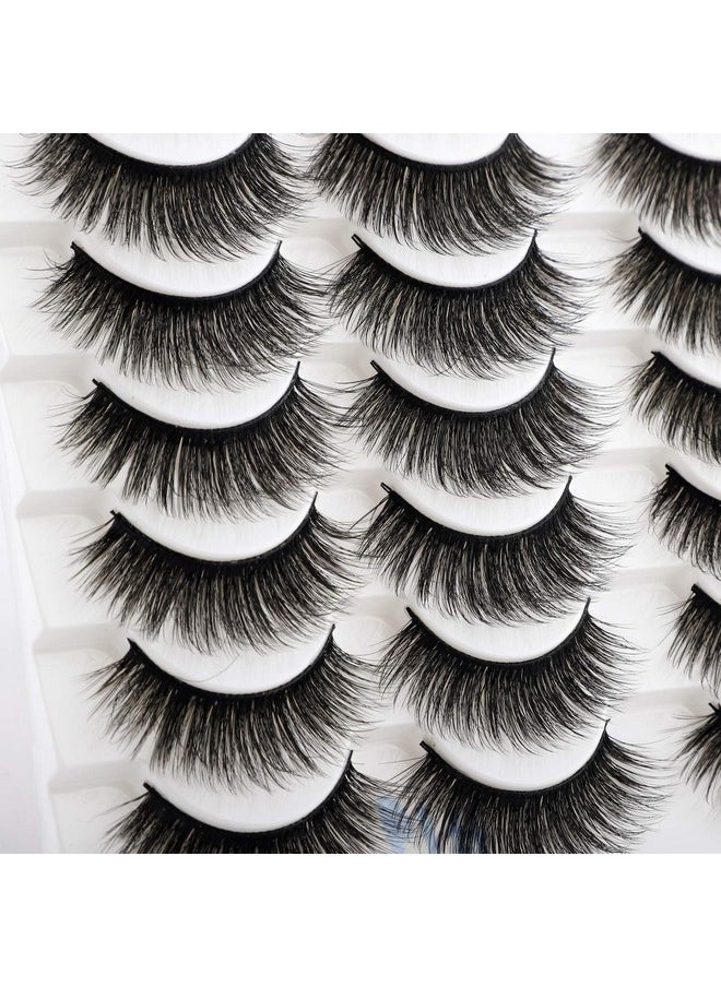 Newcally Lashes Fake Eyelashes Long Dramatic Thick Volume Faux Mink Eye Lashes 14 Pairs Pack