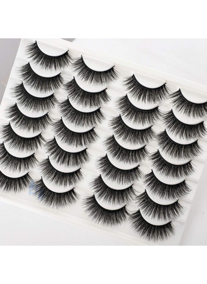 Newcally Lashes Fake Eyelashes Long Dramatic Thick Volume Faux Mink Eye Lashes 14 Pairs Pack