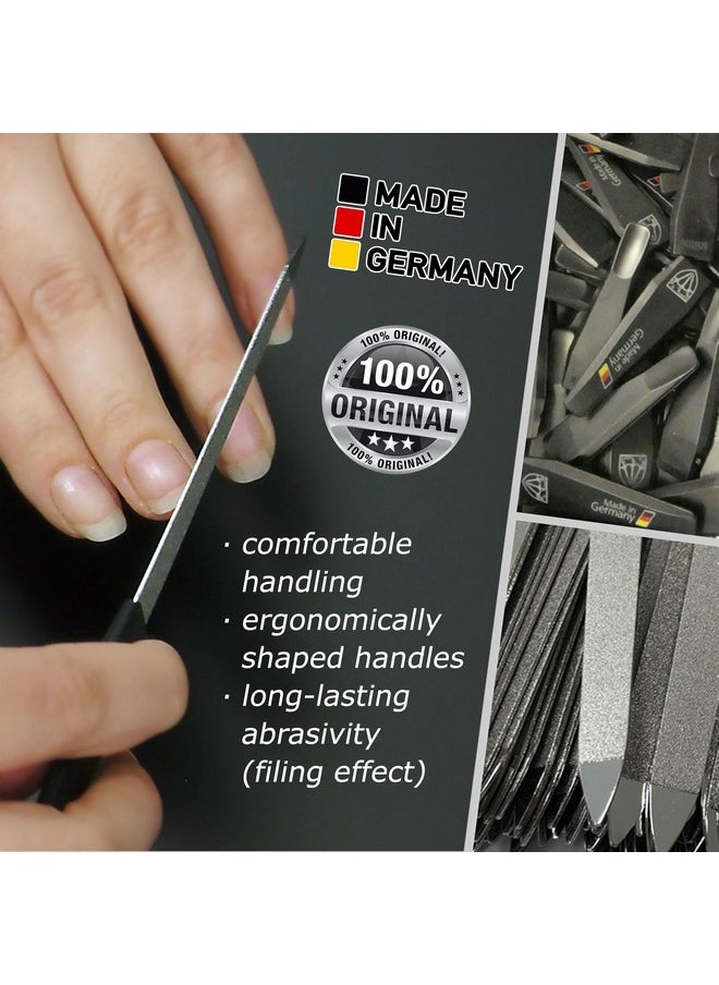 3 Swords Germany - Sapphire Metal Nail File Set 2 Pieces with 1 Piece 3-Way Nail Buffer - Nail Care Made in SOLINGEN/Germany