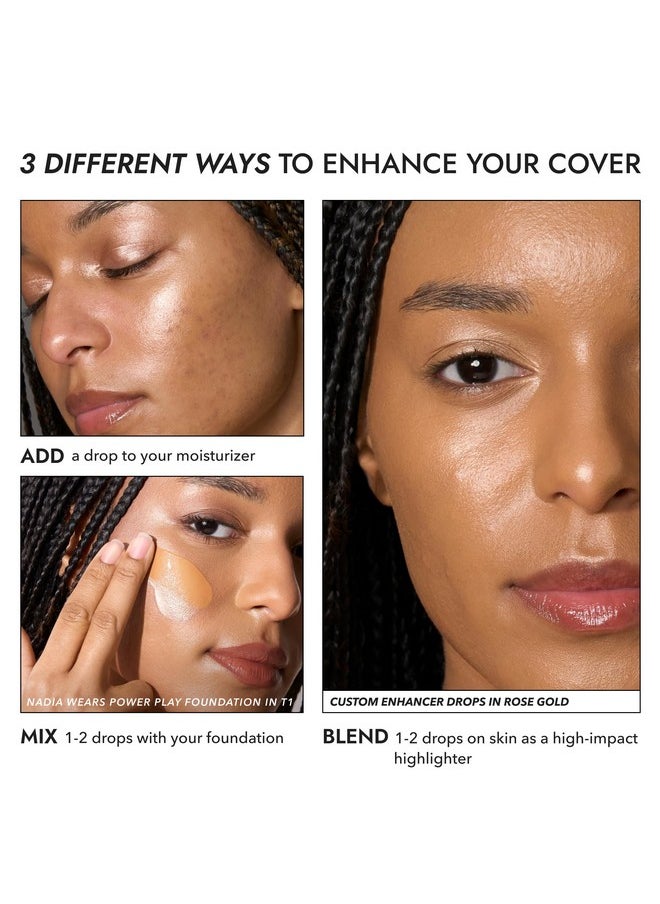 COVER FX Custom Enhancer Drops - Halo: Iridescent Finish - 15mL - Radiant Glow - Liquid Highlighter