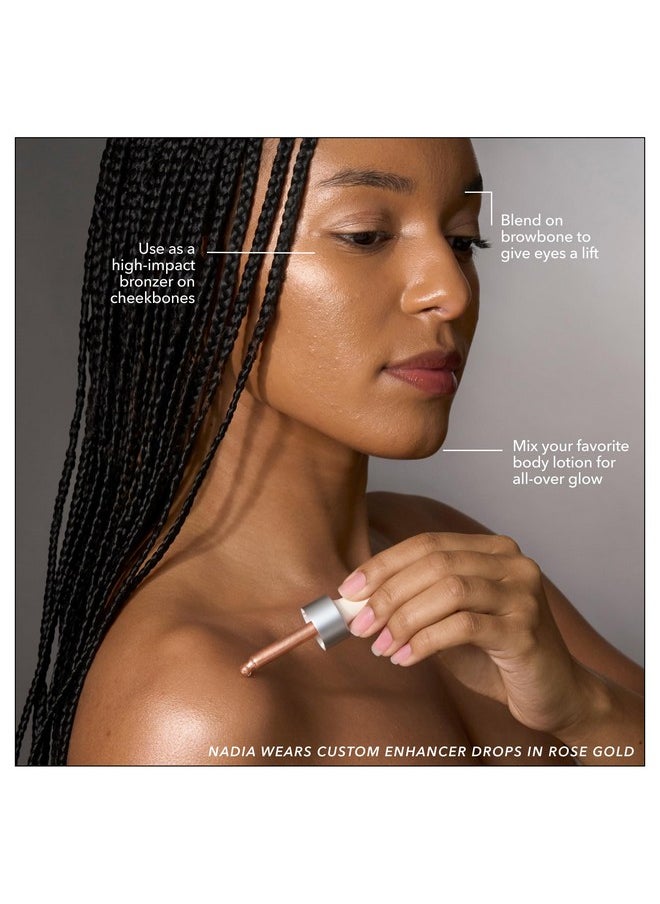 COVER FX Custom Enhancer Drops - Halo: Iridescent Finish - 15mL - Radiant Glow - Liquid Highlighter