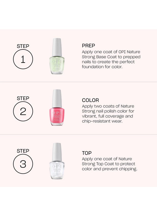 OPI Nature Strong Natural Origin Nail Polish | Sheer Light Pink Nude Neutral Crème Eco-Friendly Nail Polish | Plant Based, Vegan, Cruelty Free