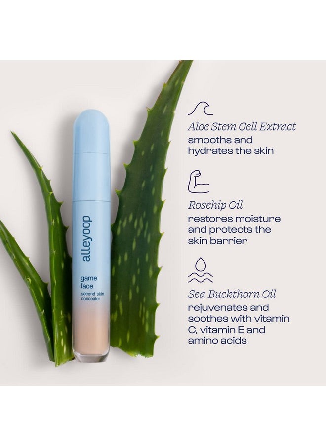 Alleyoop Game Face Concealer Makeup, Lightweight to Medium Buildable Coverage Under Eye Concealer, For Blemishes, Crease-proof and Hydrating with Aloe Stem Cell, Smooth Second Skin Finish - Superstar