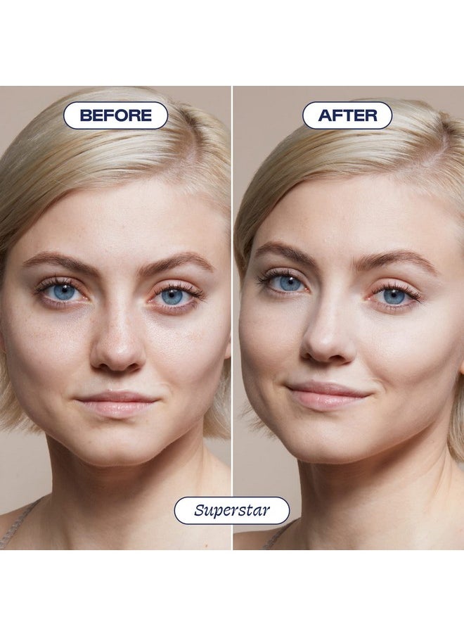 Alleyoop Game Face Concealer Makeup, Lightweight to Medium Buildable Coverage Under Eye Concealer, For Blemishes, Crease-proof and Hydrating with Aloe Stem Cell, Smooth Second Skin Finish - Superstar