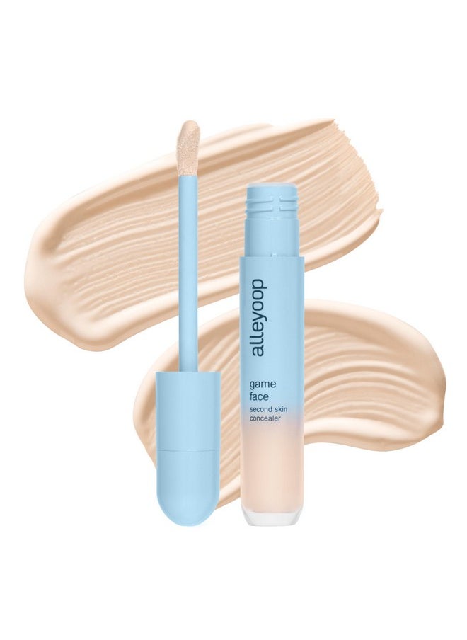 Alleyoop Game Face Concealer Makeup, Lightweight to Medium Buildable Coverage Under Eye Concealer, For Blemishes, Crease-proof and Hydrating with Aloe Stem Cell, Smooth Second Skin Finish - Superstar