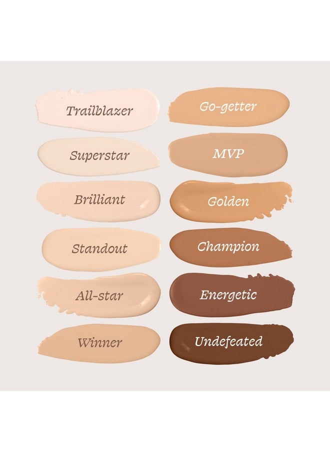 Alleyoop Game Face Concealer Makeup, Lightweight to Medium Buildable Coverage Under Eye Concealer, For Blemishes, Crease-proof and Hydrating with Aloe Stem Cell, Smooth Second Skin Finish - Superstar