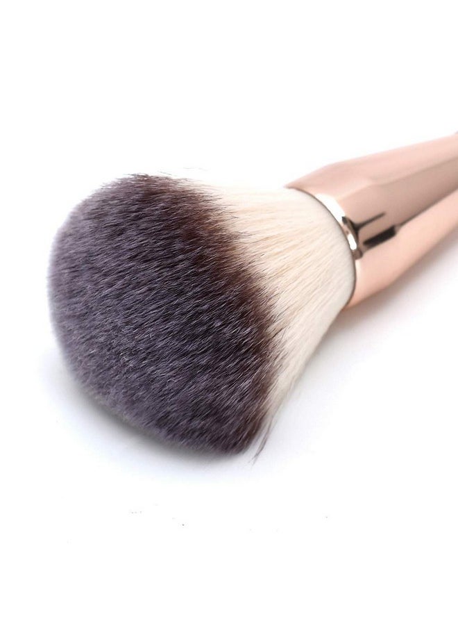 RN BEAUTY Makeup Brushes Large Powder Brush Foundation Blush Bronzer Contour Face Blender Mineral Blending Buffing Cosmetics Kabuki Full Coverage (Rose Gold/Black) 1 Count (Pack of 1)