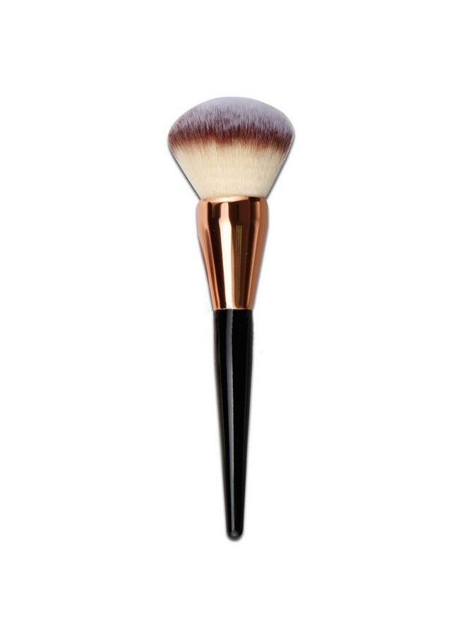 RN BEAUTY Makeup Brushes Large Powder Brush Foundation Blush Bronzer Contour Face Blender Mineral Blending Buffing Cosmetics Kabuki Full Coverage (Rose Gold/Black) 1 Count (Pack of 1)