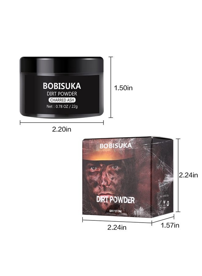 BOBISUKA Makeup Special Effects Dirt Powder for Halloween Makeup Theme Party Wedding Movies Stage Performances Cosplay(0.78 oz)(Charred Ash)