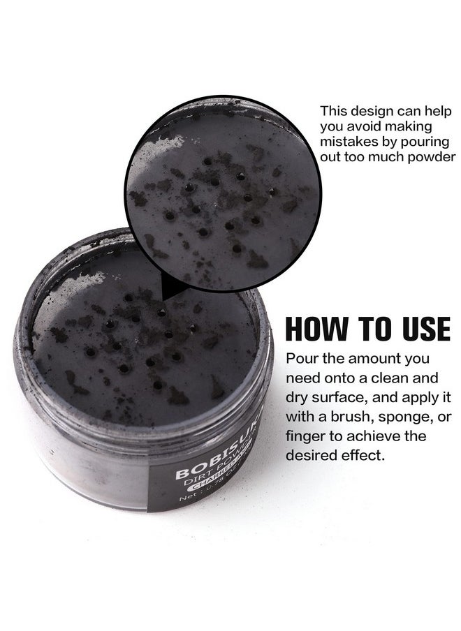 BOBISUKA Makeup Special Effects Dirt Powder for Halloween Makeup Theme Party Wedding Movies Stage Performances Cosplay(0.78 oz)(Charred Ash)