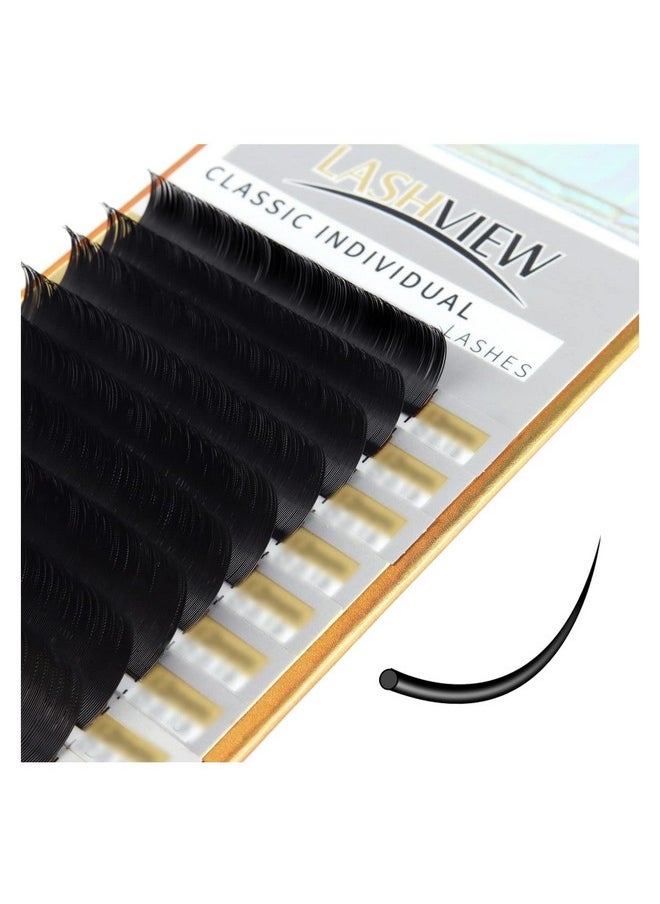 LASHVIEW Eyelash Extensions,Individual Lashes, 0.15 Thickness D Curl Mixed Tray(8-15mm),Premium Single &Classic Lases,Natural Semi Permanent Eyelashes,Mink& Soft Lashes,Application-Friendly