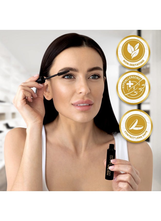 EASY ON THE EYES Sensitive Eye Mascara By Beautify Beauties - Hypoallergenic Mascara For Contact Lens Wearers - Non-irritating, Fragrance-free Mascara For Natural Looking Lashes- 0.35 oz (Black/Brown)