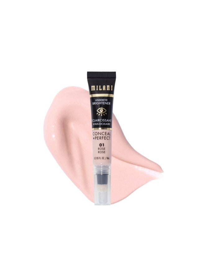 Milani Conceal + Perfect Undereye Brightener for Treating Dark Circles, Face Lift Collection - Rose