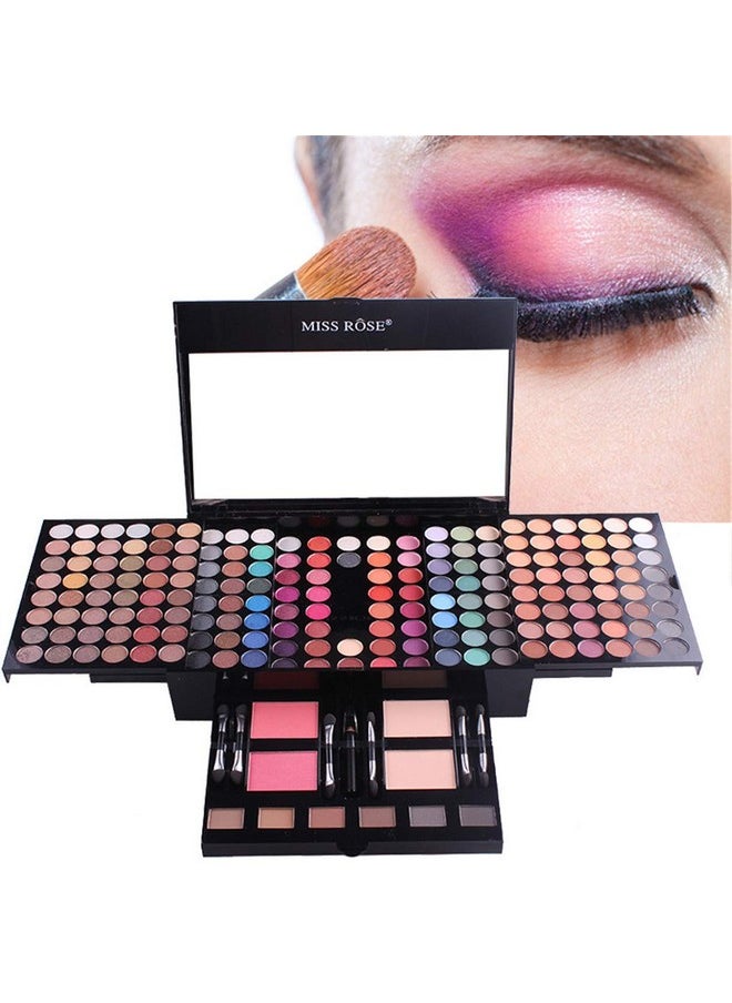 Pure Vie All-in-One Holiday Gift Makeup Set Essential Starter Bundle Include Eyeshadow Palette Lipgloss Concealer Blush Eyebrow Foundation Face Powder Eyeliner Pencil - Make up Kit for Women Full Kit