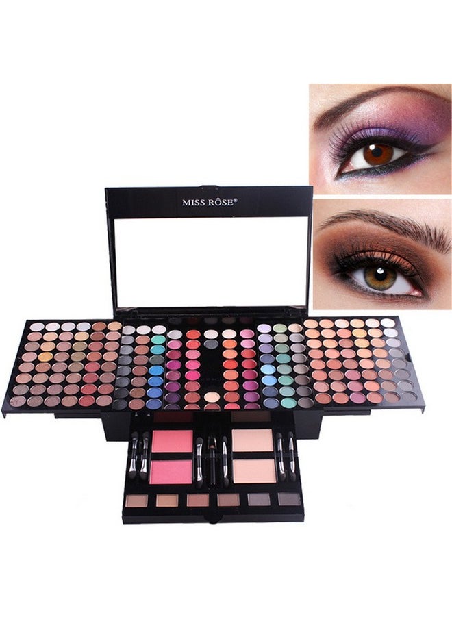 Pure Vie All-in-One Holiday Gift Makeup Set Essential Starter Bundle Include Eyeshadow Palette Lipgloss Concealer Blush Eyebrow Foundation Face Powder Eyeliner Pencil - Make up Kit for Women Full Kit
